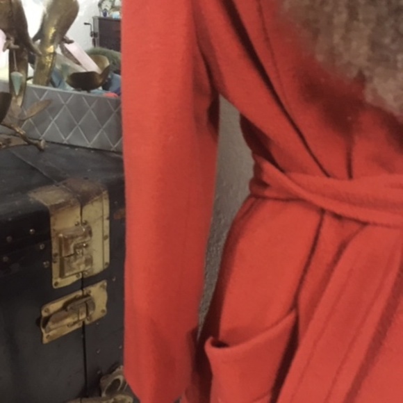 Vintage wool coat fur collar - Picture 3 of 6